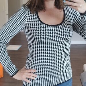 Black and white sweater